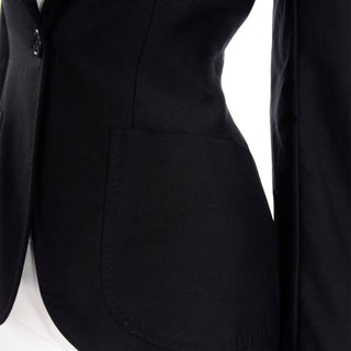 Alexander McQueen Eshu Fall 2000 Black Wool Blazer with pockets