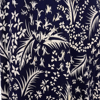 Averardo Bessi vintage 1979s Navy Blue & White Silk Jersey Dress large size