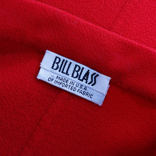 1990s Bill Blass Embroidered Vintage Red Jacket Made in USA