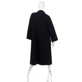 Vintage Bonnie Cashin Black Coat All Weather Raincoat w Tan Cashmere Lining
