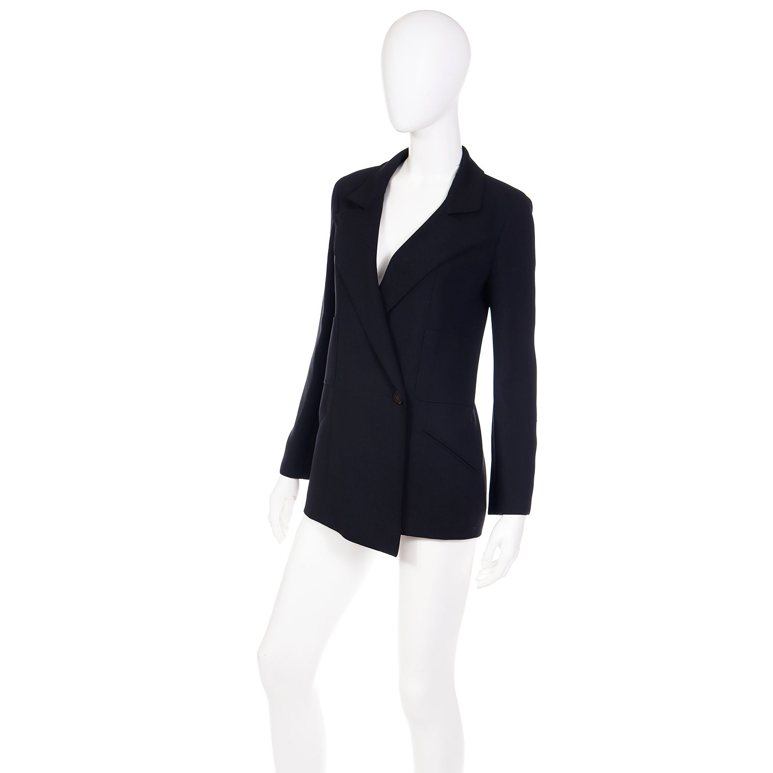 HelensChanel Vintage Nwot Chanel 98P, 1998 Spring Black White Blazer Jacket FR 40 US 4/6