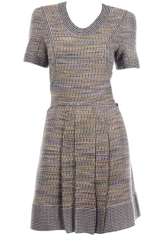 Chanel Spring Summer 2015 Multicolored Tweed Dress
