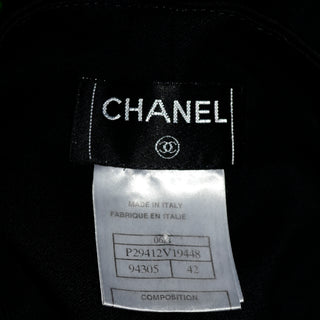 2006 Chanel Black Wool Wide Leg Pants Trousers