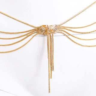 1980s Christian Dior Multi Strand Gold Chain Medallion Belt or Necklace Rare