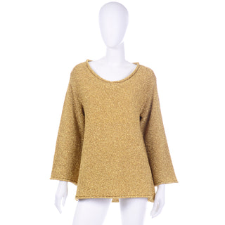 Vintage Claude Montana Gold Shimmer Pullover Sweater Miss Deanna Top