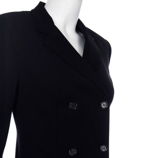 Dolce & Gabbana Black Pinstripe Jacket & Skirt Suit
