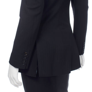 Dolce & Gabbana Black Pinstripe Jacket & Skirt Suit size 6