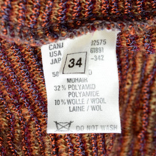 Escada Paisley Mohair Open Front Cardigan Vintage Sweater