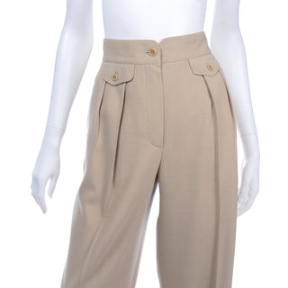 Escada Margaretha Ley Vintage Wool Blend Pants & Jacket Suit High Rise Trousers
