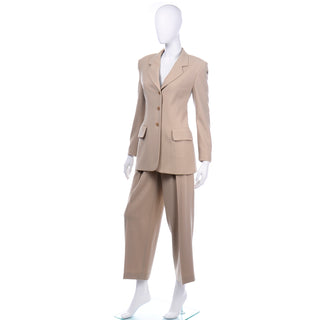 Escada Margaretha Ley Vintage Wool Blend High Waisted Pants & Jacket Suit