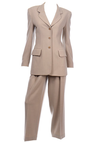 Escada Margaretha Ley Vintage Wool Blend Pants & Jacket Suit