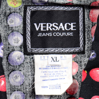 1990s Versace Jeans Couture Berry Vest w Medusa Head Buttons