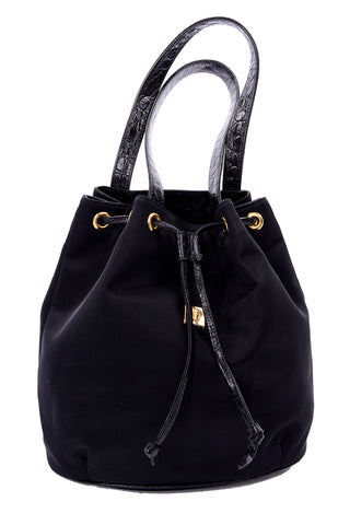 Gianni Versace Black Bucket Bag