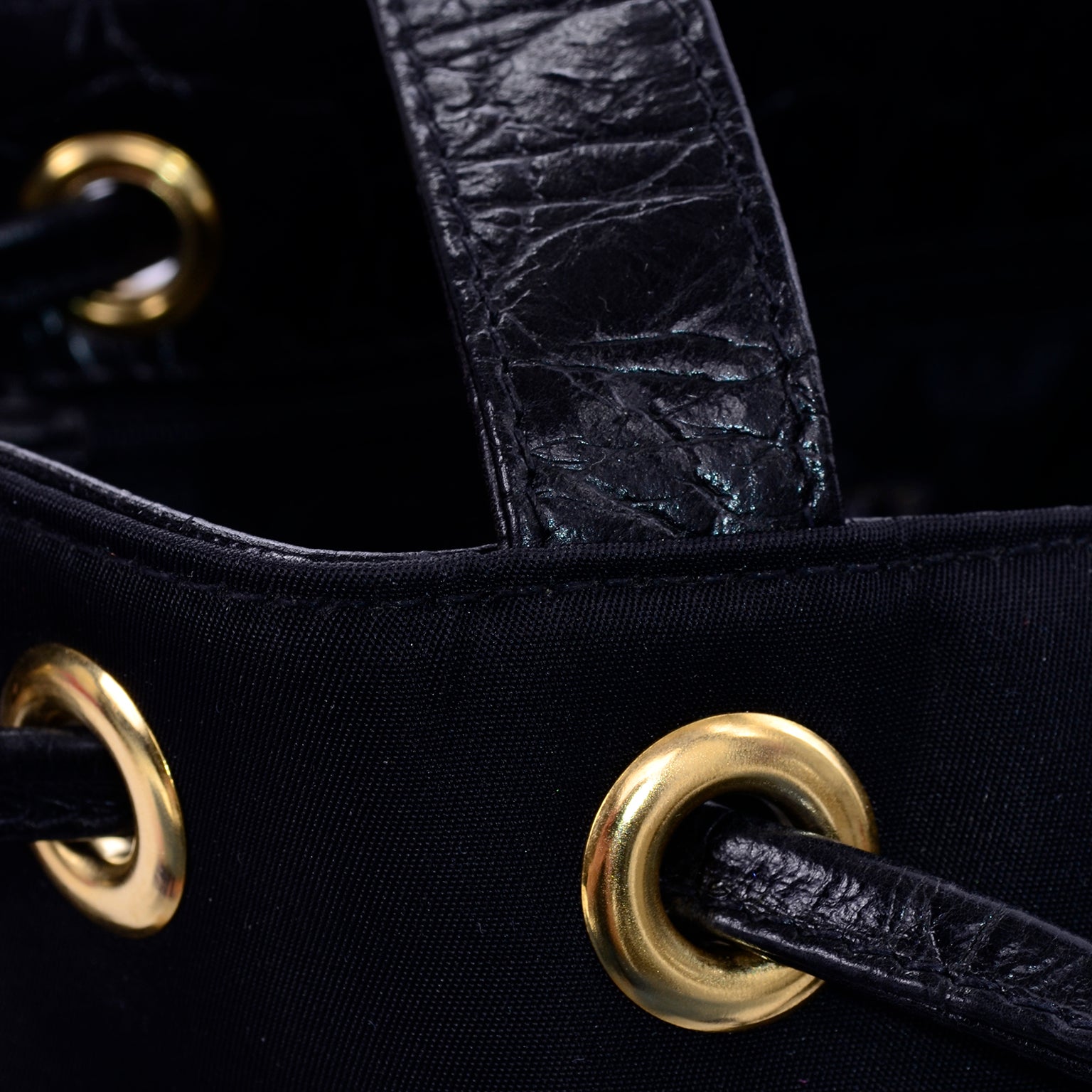 Vintage Gianni VERSACE Bag Black Versace Medusa Nylon 