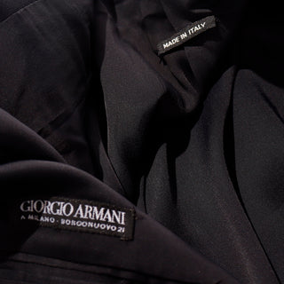 1990s Giorgio Armani Black Longline Tuxedo Jacket