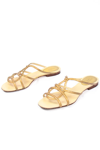 Gucci Gold Sandals Size 7B