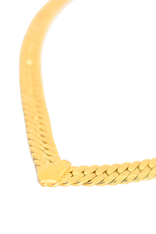 Pointed Gold Tone Chain Link Necklace