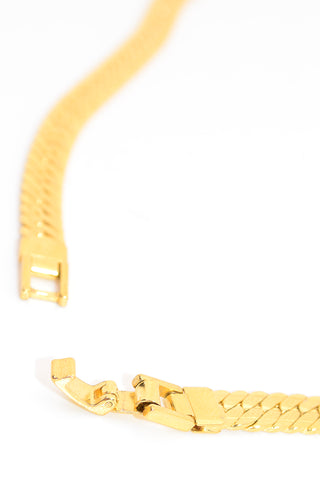 Pointed Gold Tone Chain Link Necklace