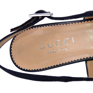 Vintage Gucci Made in Italy Leather Sole Slingback Heels