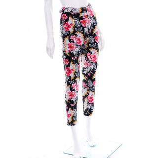 Y2K Kenzo Jeans Colorful Floral Quilted Vintage High Waisted Pants