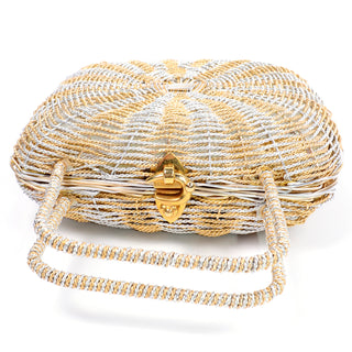 Gold & SIlver Koret Handbag Vintage Woven Basket Style Bag