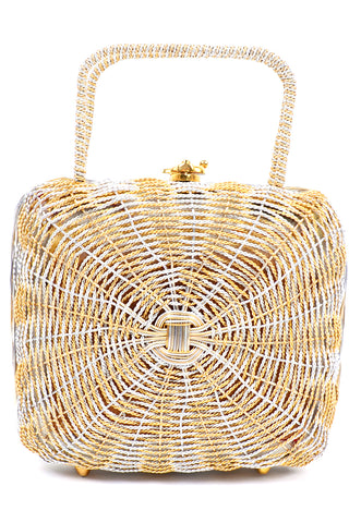 Gold & SIlver Koret Vintage Woven Basket Style Handbag