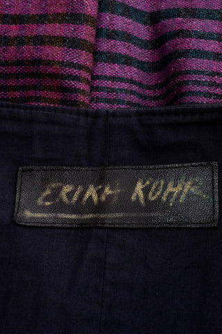 Erika Kohr Artist vintage 1980s Leather Plaid Dress Mini OAK