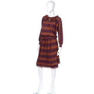 1970s Missoni Metallic Sweater and Skirt Day Dress