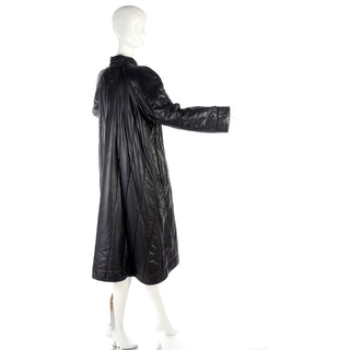 80s Missoni Vintage Black Puffer Coat Reversible Floral Knit Mohair Blend