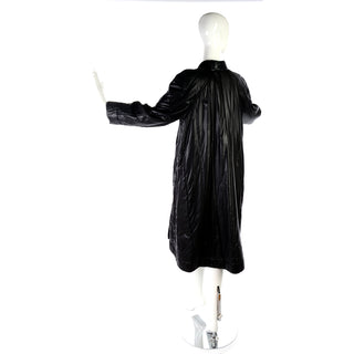1980s Missoni Vintage Black Puffer Coat Reversible Floral Knit Mohair Blend rare
