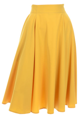Vintage Calvin Klein Mustard Yellow Full Skirt
