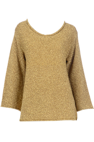Vintage Claude Montana Gold Shimmer Pullover Miss Deanna Top