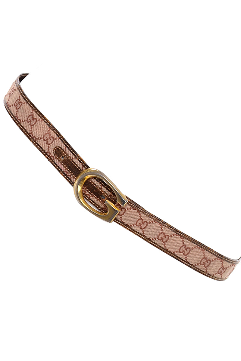Vtg gucci monogram belt 90s Clearance