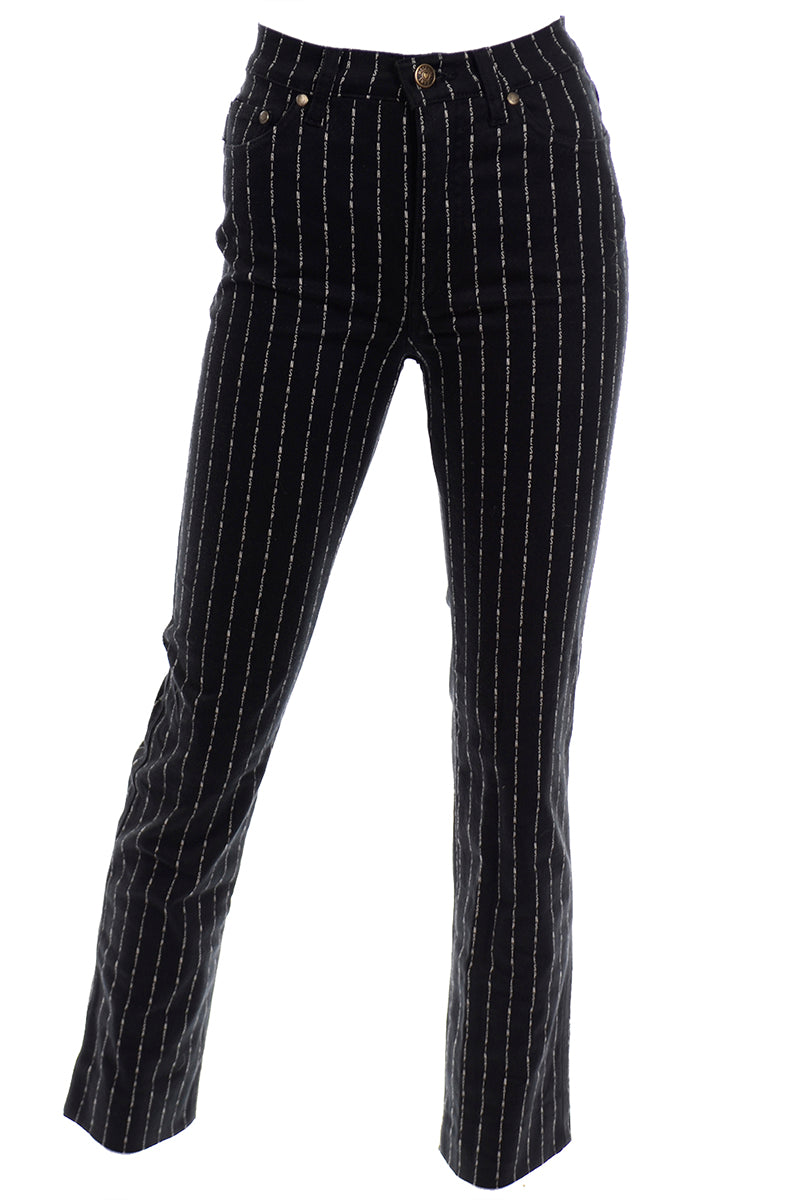 Deadstock Vintage Moschino Jeans Black Novelty Pinstripes – Modig