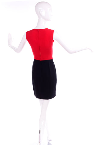 ON HOLD / 1990s Moschino Vintage Dove of Peace Red & Black Sheath Dress