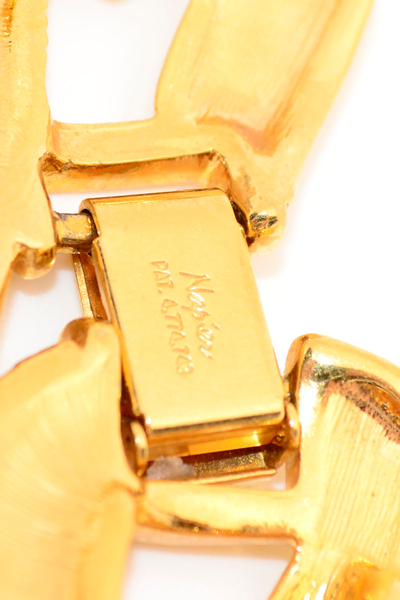 Vintage Napier Gold Tone Leaf Pendant Necklace | eBay