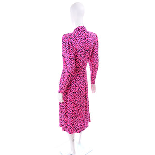 Pauline Trigere Pink Silk Dress w Matching Sash