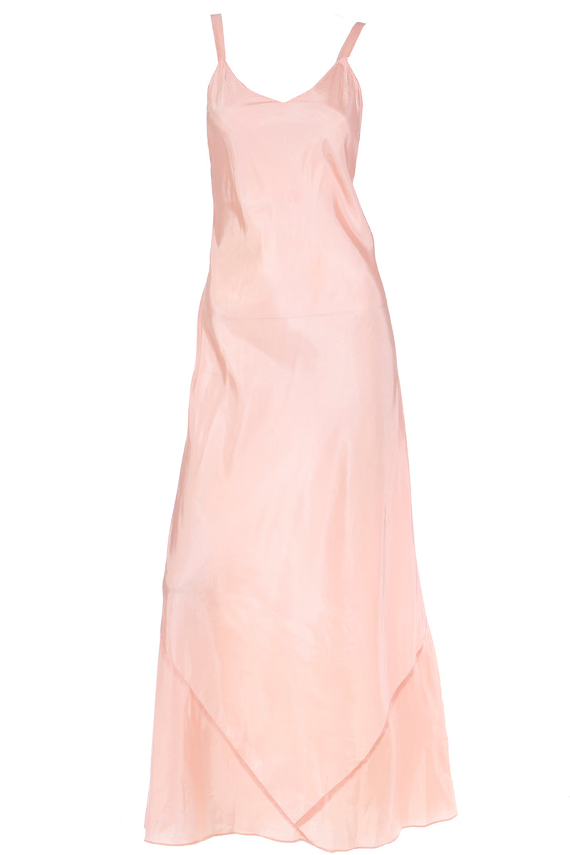 Vintage 40s Peachy Pink Long Low Back Nightgown Slip or Slip Dress – Modig Vintage 40s Peachy Pink Long Low Back Nightgown Slip or Slip Dress – Modig