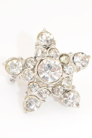 1950s Vintage Small Rhinestone Brooches, Set of 4