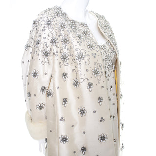 Victoria Royal Vintage Dress Coat White Mink Fur