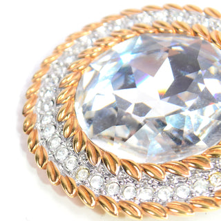 Large Vintage Swarovski Crystal SAL Brooch Statement jewelry