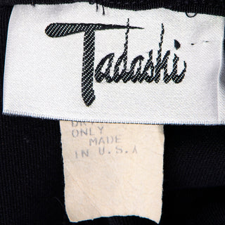 Vintage Tadashi Shoji Stretch Jumpsuit W Rhinestones Studs & Velvet