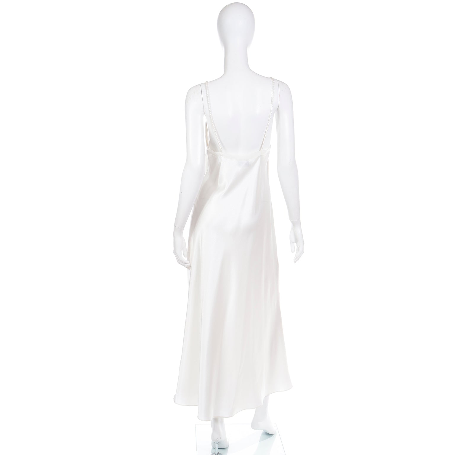 Vintage Valentino Ivory Slip Dress Nightgown & Peignoir Robe Set Modig Vintage Valentino Ivory Slip Dress Nightgown & Peignoir Robe Set Modig