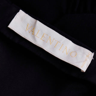 2000s Y2K Valentino Garavani Vintage Black Ruched Pencil Skirt made in Italy