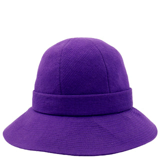Purple 1970's YSL Wool Hat Ribbed