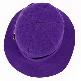 1970s Yves Saint Laurent Purple Wool Round Hat