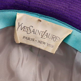 Yves Saint Laurent Paris Hat Label