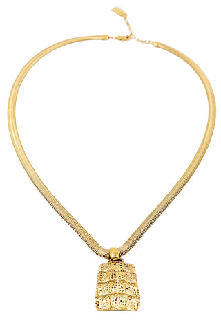 YSL Yves Saint Laurent Gold Pendant Necklace