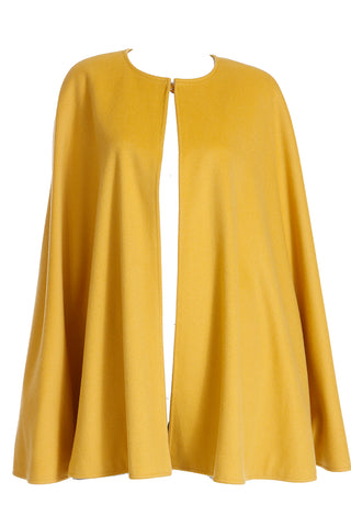1980s YSL Vintage Yellow Wool Cape