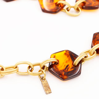 1970s Yves Saint Laurent Lucite Belt with YSL Hang Tag